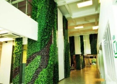 网红植物墙，广州天河商业室内仿真绿植墙景观