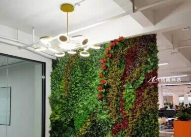 公司仿真绿植墙，办公室背景形象墙景观