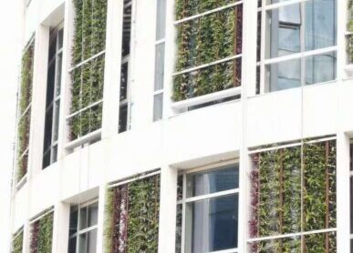 绿植百叶窗，建筑物墙体外围垂直绿化景观