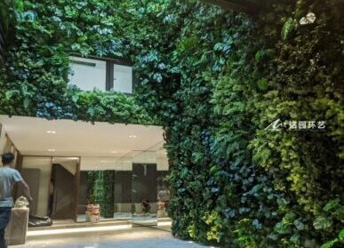 高仿真植物墙，室内抗老化绿植墙墙体绿化景观
