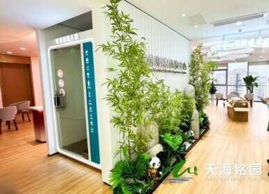 室內仿真綠植，健康財富體驗中心室內植物景觀