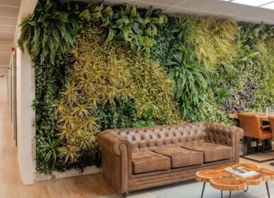 【成都植物墙】企业大厅绿植形象墙