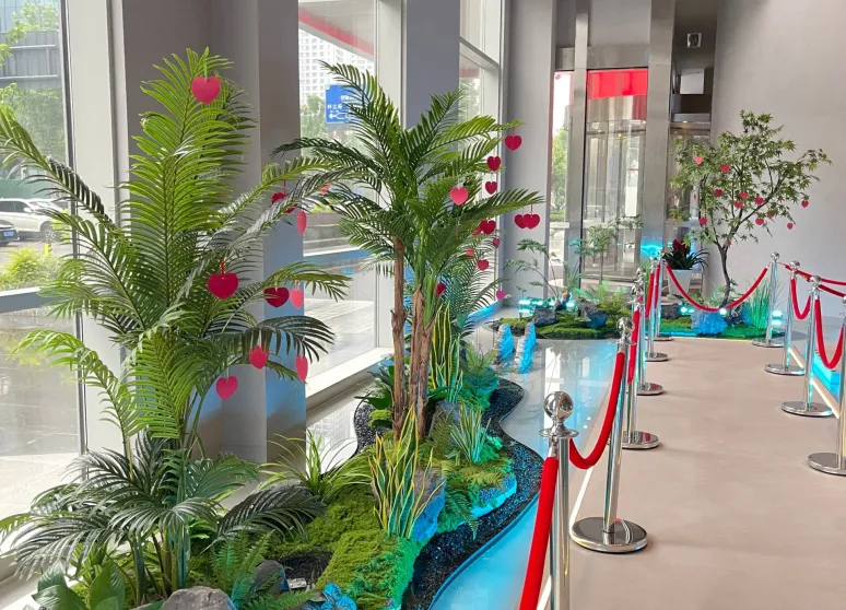 酒店走廊仿真植物景观
